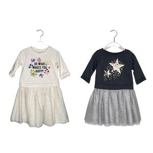 Bundle of Two Old Navy Sweatshirt Tutu Dresses 4T